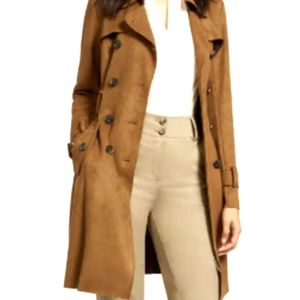 Suede (faux) Trench Coat